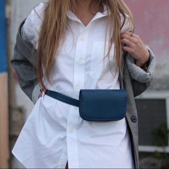 NWOT BLUE MINI BELT BAG (ONE OF A KIND) - Picture 2 of 8